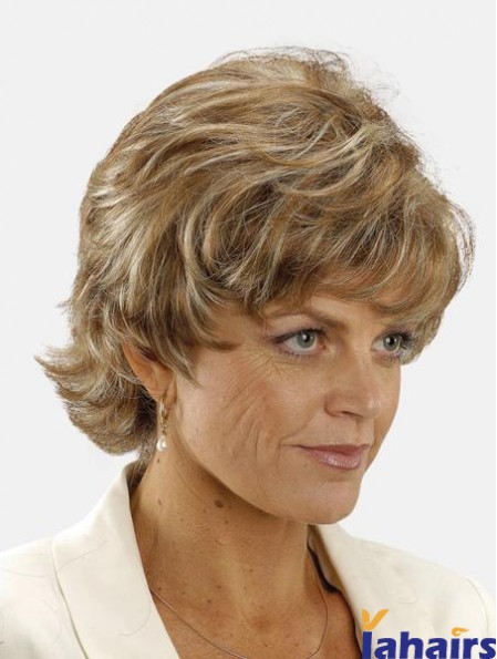 Short Monofilament Blonde 8 inch Synthetic Wigs