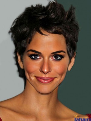 Short  Wigs With Lace Front Boycuts Wavy Style Cropped Length