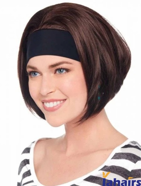 Bob Cut Headband Synthetic Wigs