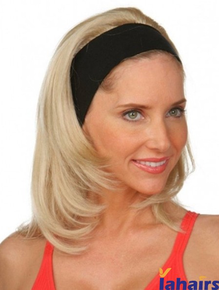 Headband Layered Blonde Synthetic Wigs