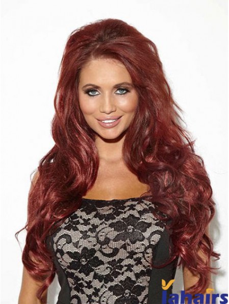 Wavy Synthetic Red Long Popular 3/4 Wigs