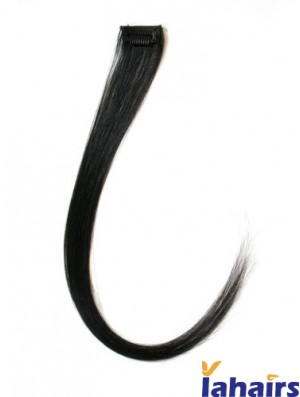 Exquisite Black Straight Remy Human Hair Clip In Hair Extensions