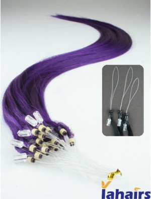 Natural Black Straight Micro Loop Ring Hair Extensions