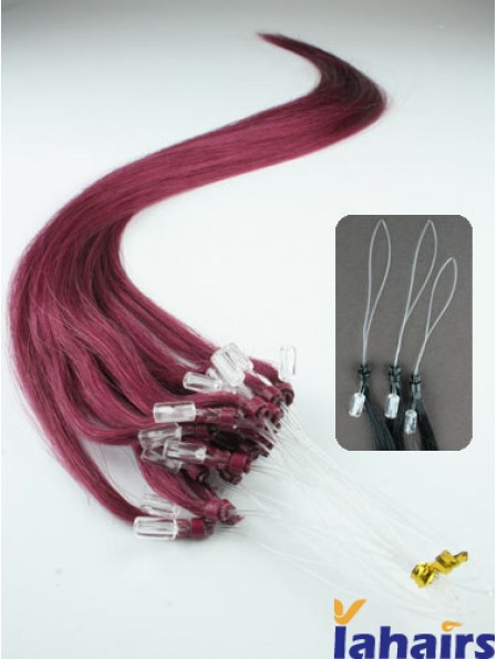 Suitable Red Straight Micro Loop Ring Hair Extensions