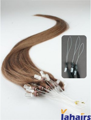 Style Brown Straight Micro Loop Ring Hair Extensions