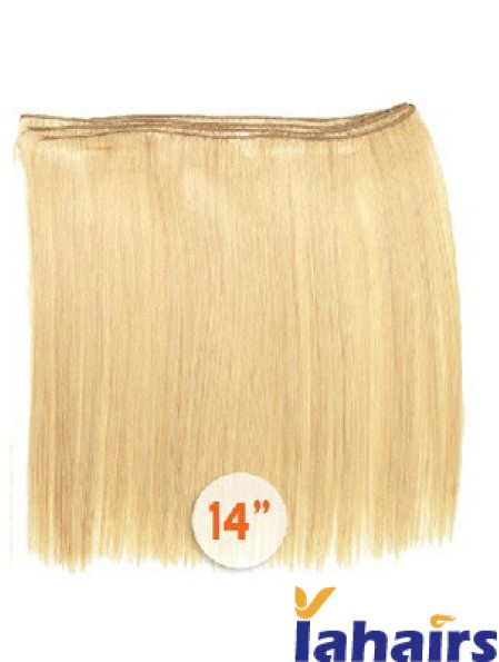 Straight Remy Human Hair Blonde Style Weft Extensions