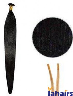 Black Straight Stick/I Tip Hair Extensions