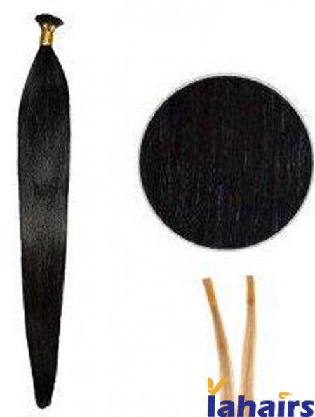 Black Straight Stick/I Tip Hair Extensions