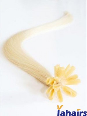 Blonde Straight Fashionable Nail/U Tip Hair Extensions