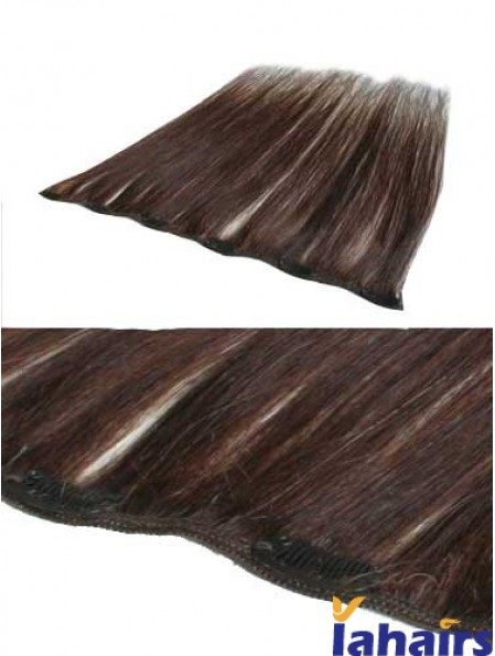 Discount Auburn Straight Remy Human Hair Clip In Hair Extensions