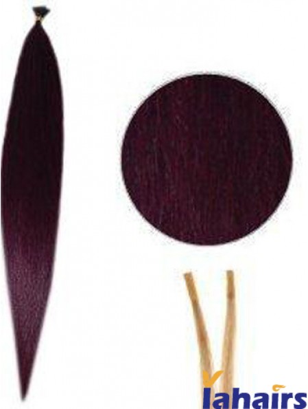 Red Straight Stick/I Tip Hair Extensions