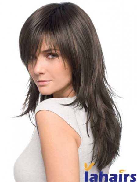 Layered Cut Brown Human Hair Wigs In US