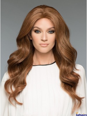 20 inch Long 100% Hand-tied Brown Natural Looking Wigs