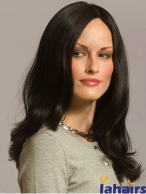 Wavy Wig With Capless Layered Cut Long Length Black Color