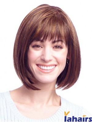 Human Hair Bob Wigs Mono Top Hair Style