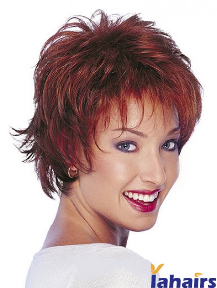 Human Hair Capless Short Wavy Wigs 10 Inch