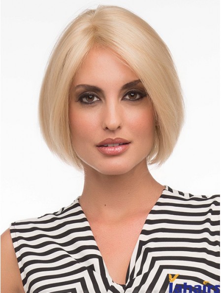 Bob Fashion Wigs With Remy Human Lace Front Chin Length