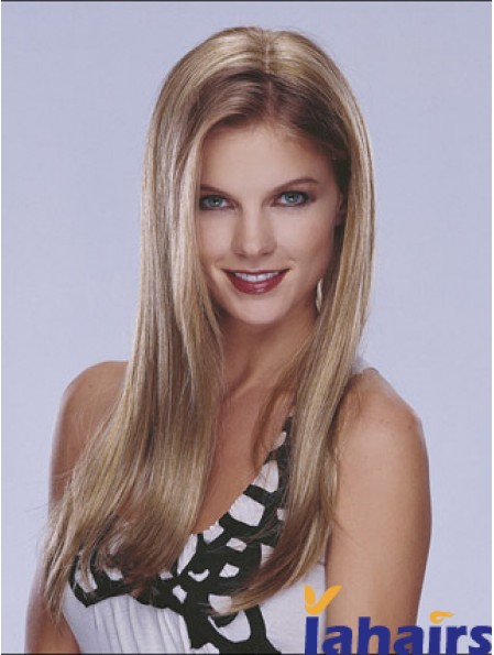 Half Blonde Wig Lace Front Long Length Straight Style