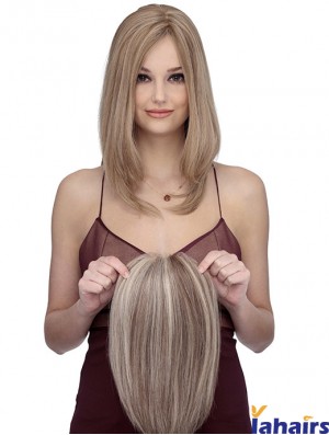 Shoulder Length Straight Without Bangs Cheap Blonde Lace Front Wigs