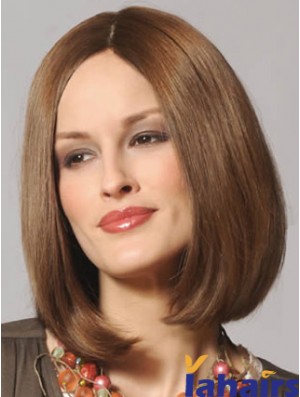 Lace Front Shoulder Length Straight Brown Sassy Bob Wigs