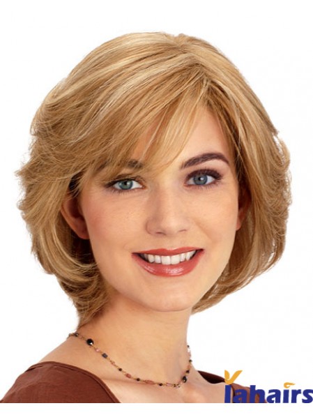 10 inch Blonde Chin Length Layered Wavy Sassy Lace Wigs