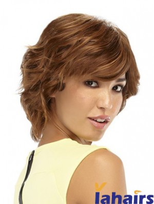 Wavy Auburn Style Short Classic Wigs