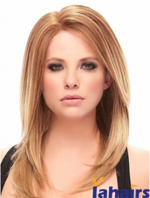 Auburn Shoulder Length Trendy Straight Without Bangs Lace Wigs