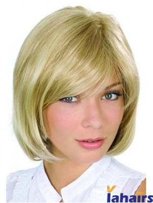 Chin Length Blonde High Quality 10 inch Wavy Bob Wigs