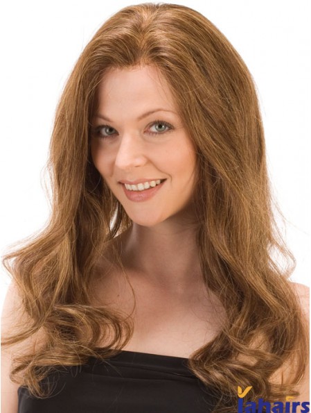 Wavy Without Bangs Monofilament Auburn Exquisite Long Wigs