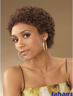 African Hair Curly Short Length Boycuts Wigs