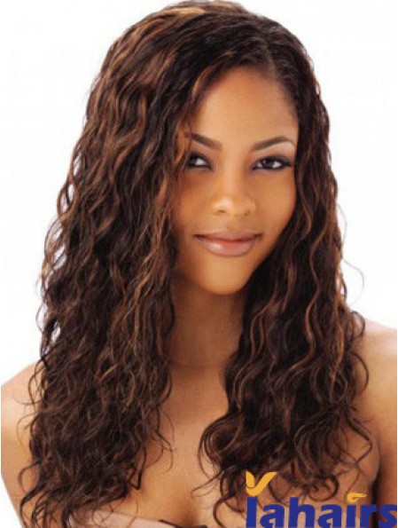 Human Hair Full Lace Wig Auburn Color Long Length Wavy Style