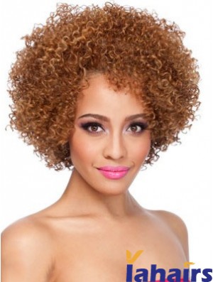 African American Afro Wigs Chin Length Kinky Style Layered Cut