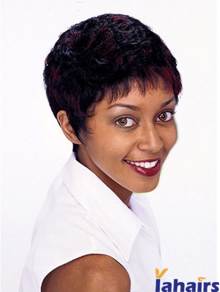 Short Wigs For African American Women Curly Style Auburn Color Bobcuts