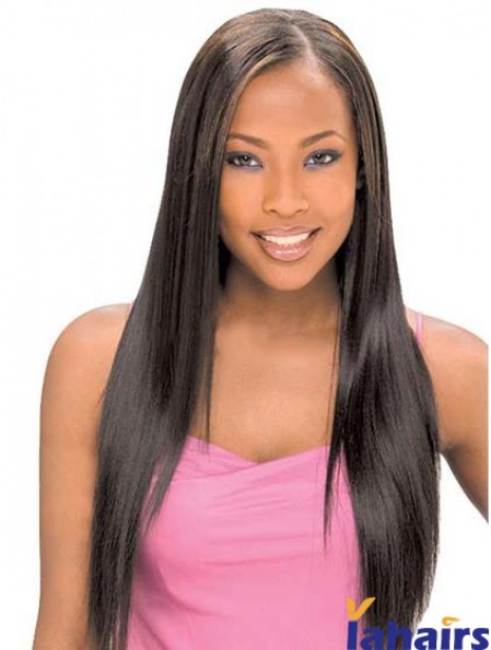 Fabulous Long Straight 22 inch Synthetic Glueless Lace Front Wigs