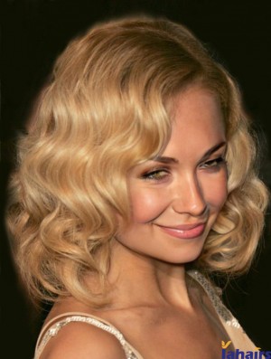  Wig Wavy Style Shoulder Style Blonde Color