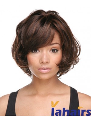 Auburn Chin Length Bobs Capless Synthetic Hair Styles For Black Woman