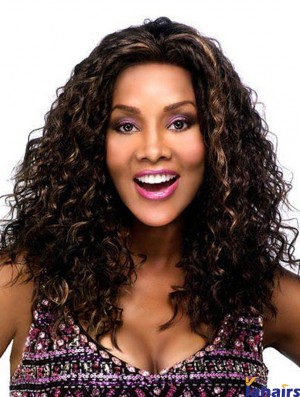 Synthetic Lace Front Long Curly Brown Afro Kinky Lace Wig