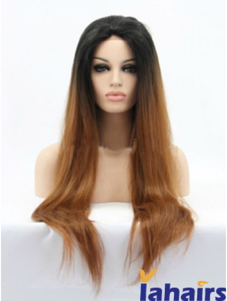 Natural 26 inch Long Straight Wigs For Black Women