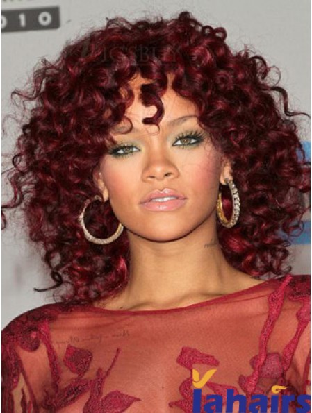 14 inch Red Capless Wigs For Black Women