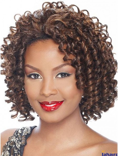 Remy Brown Chin Length Afro Hair Wigs