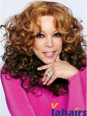 Without Bangs Curly Ombre/2 Tone 18 inch Fashionable  Wigs