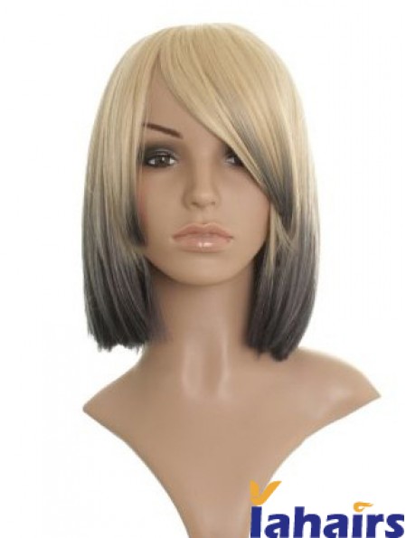 Straight Lace Front 12 inch Durable Chin Length Celebrity Wigs