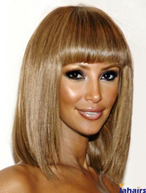 Shoulder Length Yaki Capless Blonde 12 inch Discount Iman Wigs