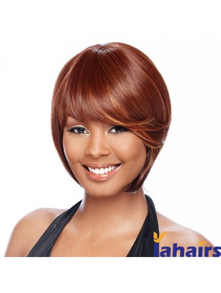 Short Auburn Straight Bobs Best African American Wigs