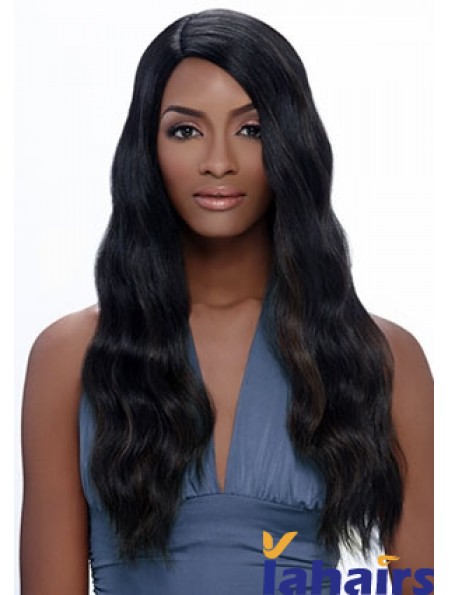 Long Black Straight Without Bangs Exquisite African American Wigs