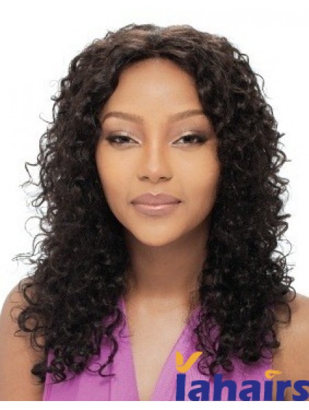 Long Black Curly Without Bangs Amazing African American Wigs