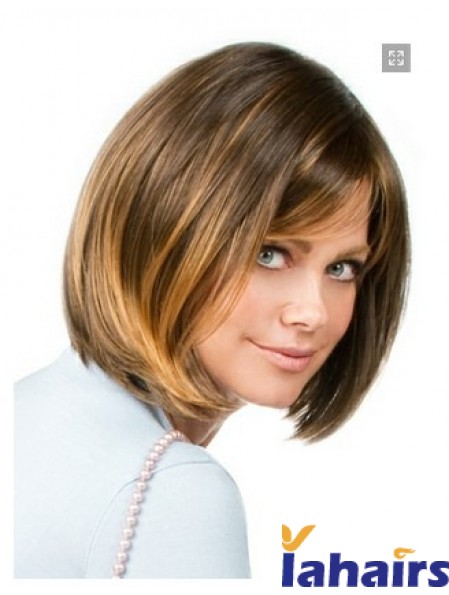 Capless Chin Length Straight Blonde Popular Bob Wigs