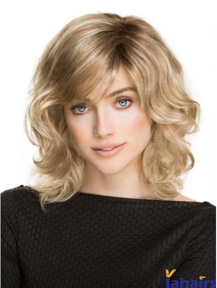 Classic Wigs With Synthetic Shoulder Length Blonde Color