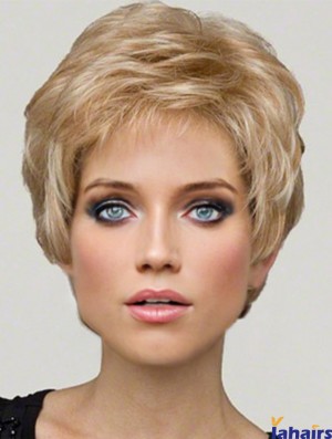 Synthetic Lace Front Wigs Blonde Color Boycuts