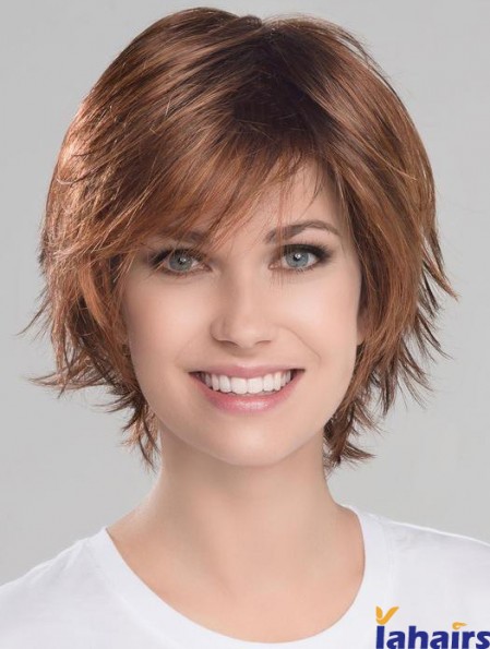 Auburn Beautiful Wavy Short Synthetic Bob Wigs